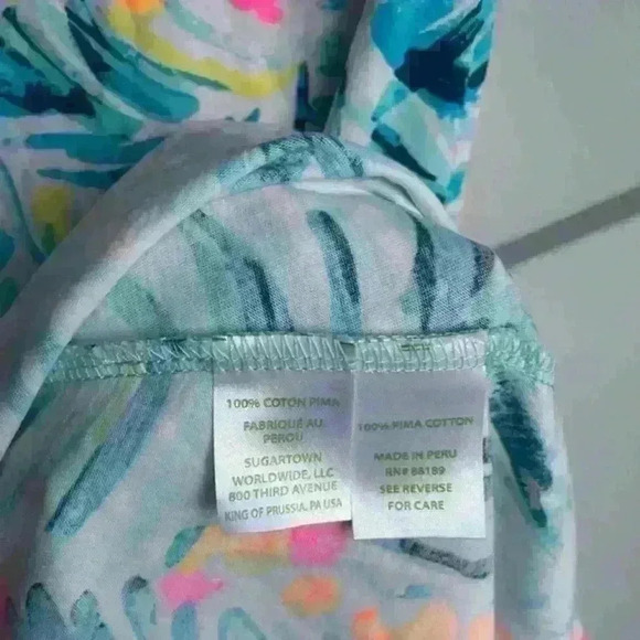 Lilly Pulitzer Melle Prima Cotton Turquoise Beach Short Dress size XXS - Picture 10 of 10